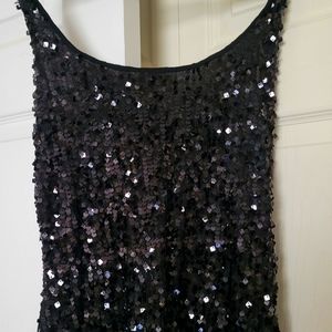Wet Seal Black Sequined Dressy Top